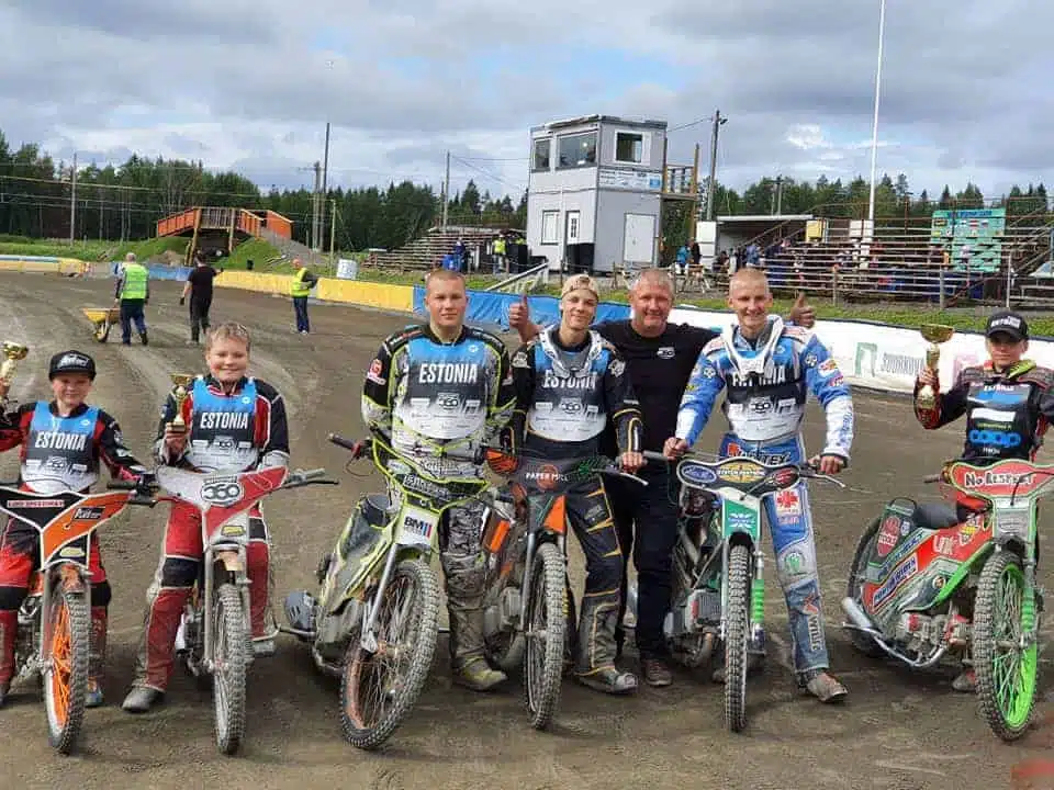 Młodzi Estończycy na meczu Baltic Speedway League
